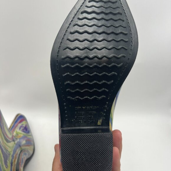 Corkys Nomad Funky Multicolor Abstract Rubber Western Cowboy Rain Boot - Picture 8 of 8